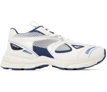 White & Navy Marathon Runner Sneakers