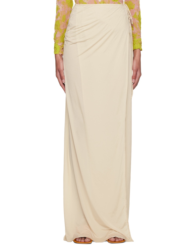 Dries van Noten Damen Off-White Wrap Maxi Skirt