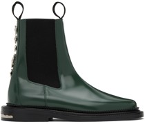 Green Hardware Chelsea Boots