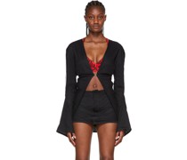 Black Nylon Blouse