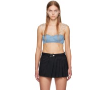 Blue Bling Denim Bra