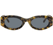 Brown Linda Farrow Edition Berta Oval Sunglasses