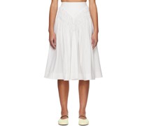 White Dialogue Midi Skirt