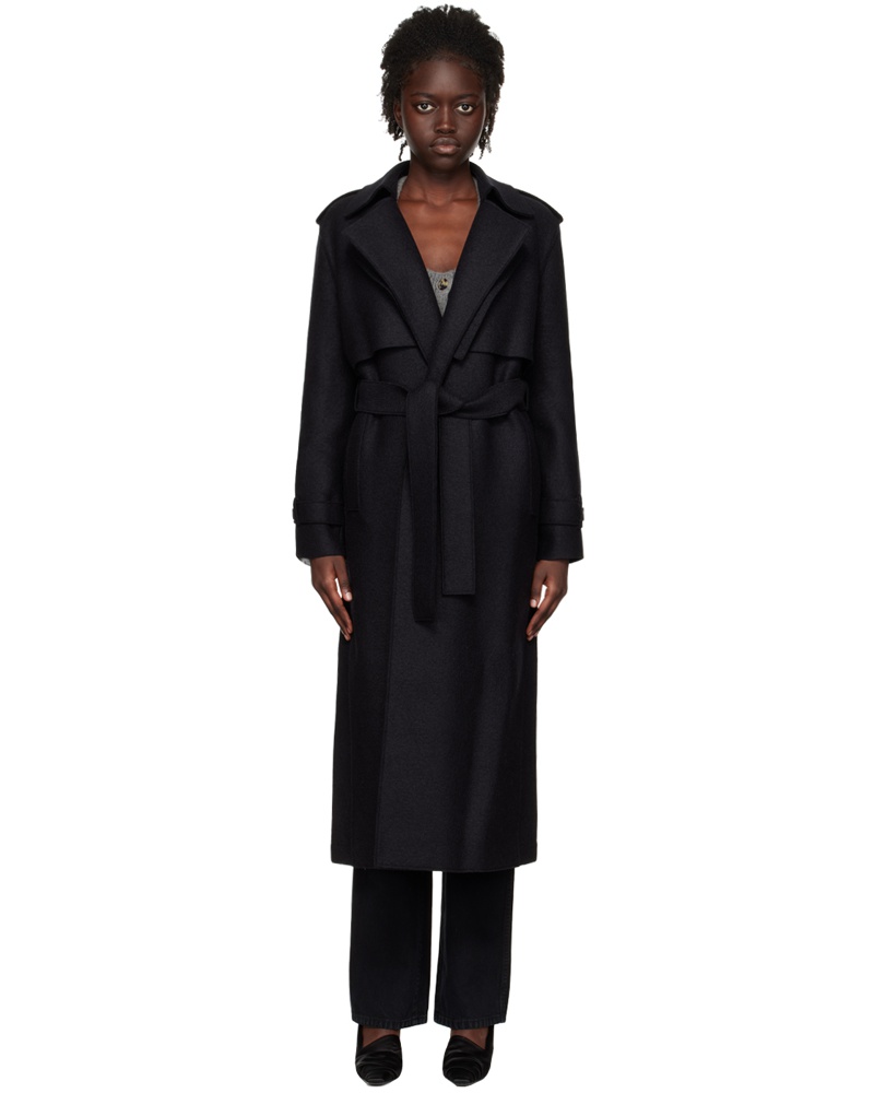Harris Wharf London Damen Black Felted Coat