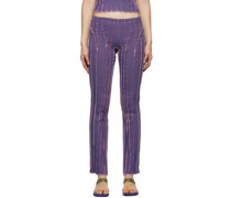 SSENSE Exclusive Pink & Blue 3D Stripe Lounge Pants