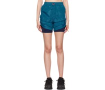 Blue Nylon Sport Shorts