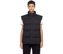 Black Quilted Down Vest