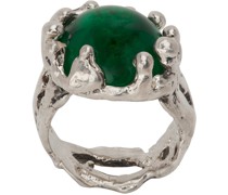 Silver & Green Magician Ring