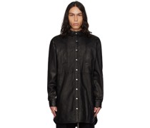 Black Jumbo Fogpocket Leather Jacket