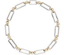 Silver & Gold Two Tone Stanza Necklace