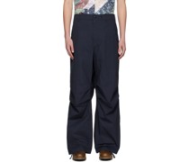 Navy Over Trousers
