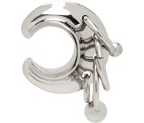 Silver Multiple Rings Single Ear Cuff