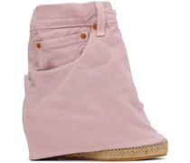 SSENSE Exclusive Pink Jeansheels Wedge Heels