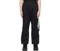 Black Relaxed-Fit Cargo Pants