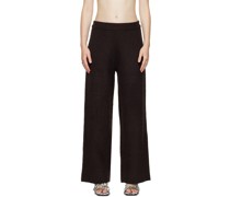 Brown Brushed Trousers