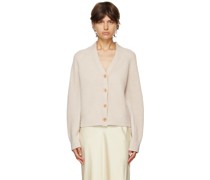 Beige Split Sleeve Cocoon Cardigan