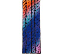 Orange & Blue Jacquard Scarf