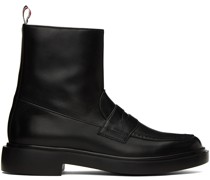 Black Penny Loafer Boots