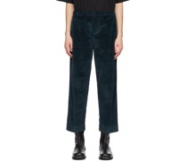 Navy Exaggerated Trousers