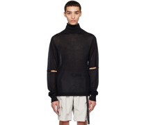 Black Cut Out Turtleneck
