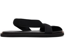Black Ogma Flat Sandals