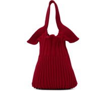 Red Fluted Tote
