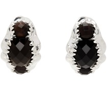 Silver & Black Onyx Jaws Earrings