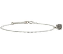 Silver Spliced Raw Diamond Bracelet