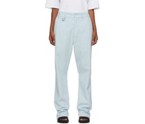 SSENSE Exclusive Blue Cotton Trousers