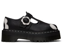 Black Bethan Leather Platform Loafers