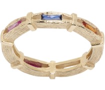 Gold Bound Oak Eternity Ring