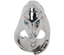 Silver Hand Face Ring