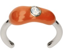 SSENSE Exclusive Silver & Orange Toe Ring