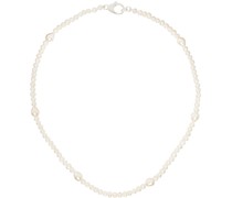 SSENSE EXCLUSIVE White Pearl Droplet Necklace