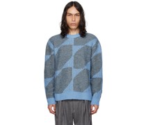 Blue Hexagonal Sweater