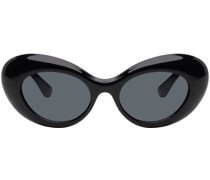 Black 'La Medusa' Oval Sunglasses