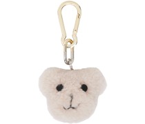 Pink Shearling Keychain