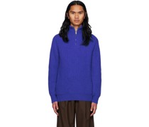 Blue Turtleneck Sweater