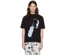 Black AI Generated Print T-Shirt
