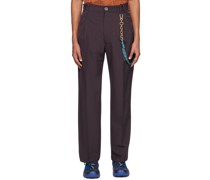 Purple Pleated Trousers