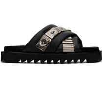 Black Leather Sandals