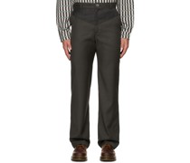 Gray Striped Trousers