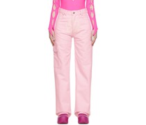 SSENSE Exclusive Pink Denim Trousers