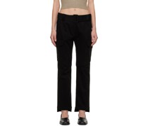 Black Paneled Trousers
