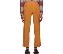 Orange Linen Trousers