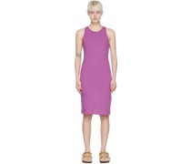 Purple Cotton Mini Dress