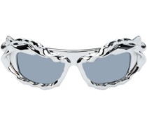 SSENSE Exclusive Silver Twisted Sunglasses