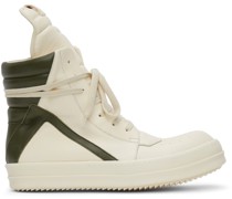 Off-White & Green Geobasket Sneakers