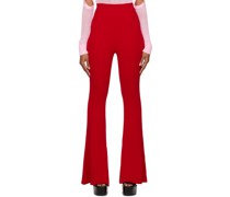 Red Flared Trousers