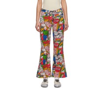 Multicolor Printed Jeans